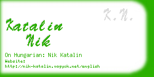 katalin nik business card